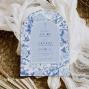 Recherche de blue floral mariage invitations Monogramme