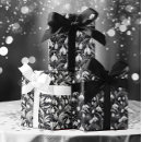 Recherche de noir blanc élégant papier papier cadeau Pour elle