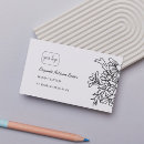 Recherche de noir blanc floral cartes visite Élégant