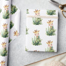 Zoek naar giraffen cadeaupapier Waterverf