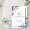 Recherche de fleurs violettes invitations Bride