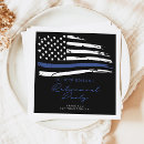 Zoek naar politie servetten Dunne blauwe lijn