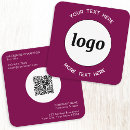 Recherche de rose foncé cartes visite Logo