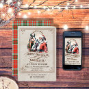 Recherche de père vintage noël invitations Mignon