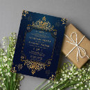Recherche de bleu royal et or invitations Pour eux