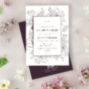 Recherche de fleurs violettes vintage invitations Bride