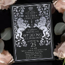 Recherche de argent mariage invitations Élégant