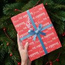 Recherche de noël moderne papier cadeau Typographie