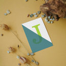 Recherche de monogramme moderne cartes postales Vert