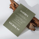Recherche de olive green mariage invitations Typographie