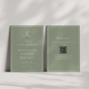 Recherche de qr code mariage invitations Vert sauge