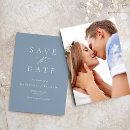 Recherche de dusty blue wedding save the dates Moderne