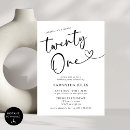 Recherche de 21ans anniversaire invitations Élégant