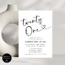 Recherche de 21ans anniversaire invitations Simple