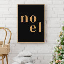 Recherche de noel posters Noir et or