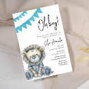 Recherche de lion baby shower invitations Forêt