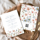 Recherche de fleur sauvage mariage invitations Code qr