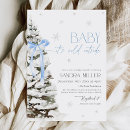 Recherche de winter wonderland baby shower invitations Bleu