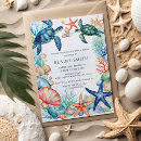 Recherche de seashell baby shower invitations Bleu