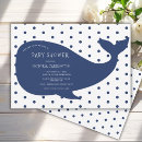 Recherche de baleine invitations Bleu marine