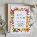 Recherche de feuille brun invitations Aquarelle