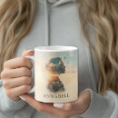 Recherche de fleur romantique tasses Monogramme