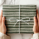 Recherche de motif tribal papier cadeau Vert