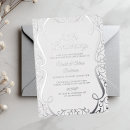 Recherche de 25ème de mariage anniversaire invitations Élégant
