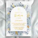 Recherche de or baptême invitations Feuillage
