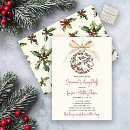 Recherche de décorations vintages de noël invitations Aquarelle