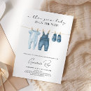 Recherche de denim baby shower invitations Rustique