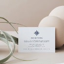 Recherche de boussole nautique invitations Bleu marine et blanc