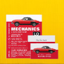 Zoek naar rode auto visitekaartjes Mechanica