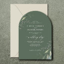 Recherche de feuille mariage invitations Vert et blanc