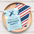 Recherche de avion rouge invitations Fête d'anniversaire de l'avion