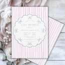 Recherche de rayures roses invitations Vintage