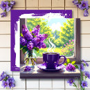 Recherche de lilas et blanc vœux cartes Violet
