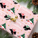 Recherche de chien de scottie papier cadeau Joyeux noël