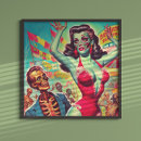 Zoek naar vintage monster kunst Gruwel