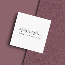 Recherche de maquillage et cheveux cartes visite Minimaliste