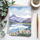 Recherche de paysage floral cartes postales Aquarelle