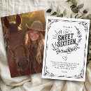 Recherche de sweet 16 vœux cartes Noir et blanc