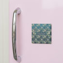 Recherche de fleurs turquoises magnets Vintage