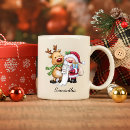 Recherche de renne vintage tasses Festif