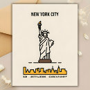 Recherche de statue liberté cartes postales Skyline de manhattan