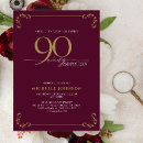 Recherche de quatre vingtième anniversaire invitations Calligraphie