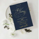 Recherche de bleu nuit mariage invitations Classique