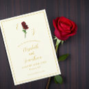 Recherche de rouge et ivoire invitations Roses rouges