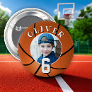 Zoek naar basketbal buttons Foto