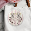 Recherche de baby shower jumeau badges Rose